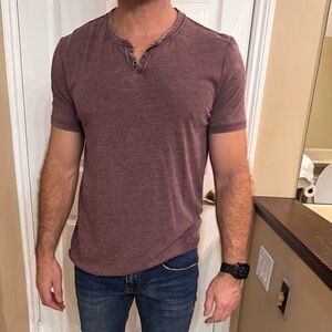 Lucky Brand Burgundy Henley Shirt